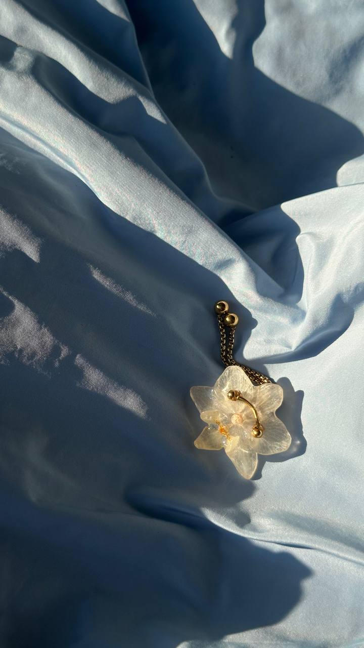WHITE ORCHID RING GOLD